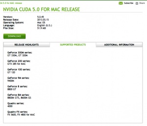 NVIDIA CUDA 5.0.45 Mac最新版驱动-史蒂芬周的博客