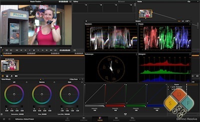 Davinci Resolve 9.1.5 Lite 调色界面