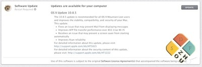 OS X 10.8.5正式版更新