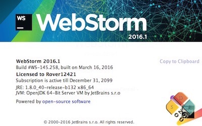 WebStorm 版本信息