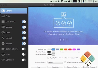 iStat Menus 主界面