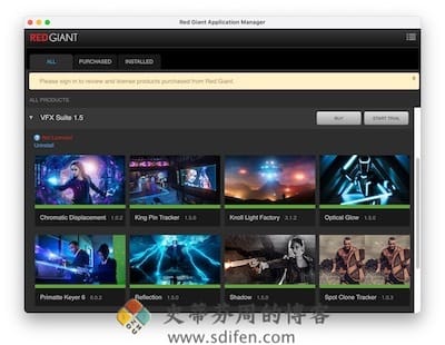 Red Giant VFX Suite 主界面